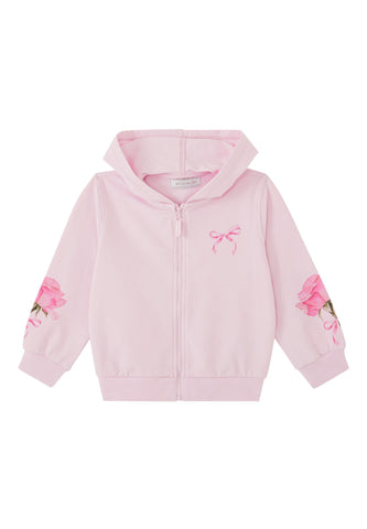 Çocuklar için Gül Desenli Sweatshirt - Pembe