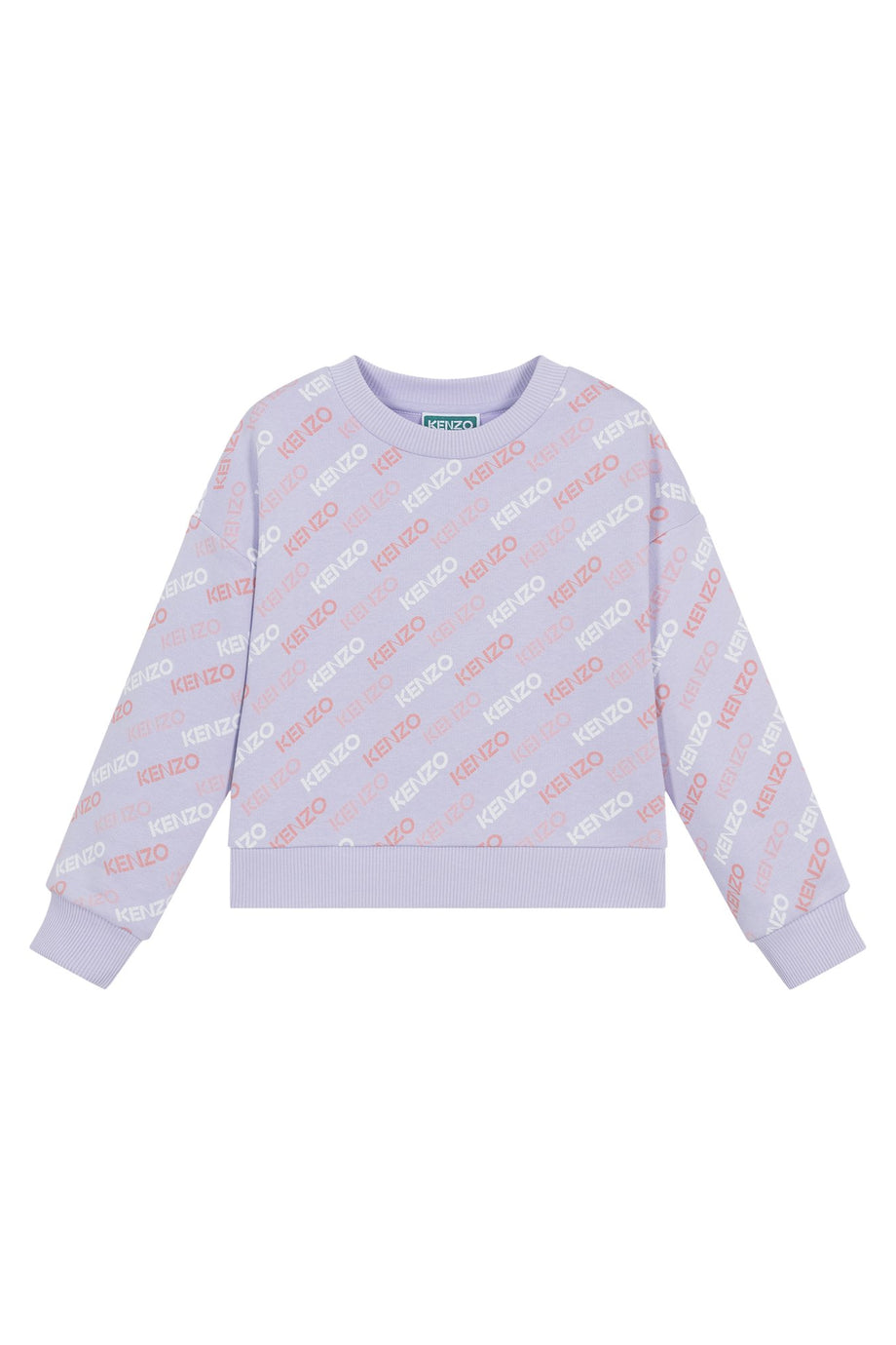 Çocuklar için Kenzo Tüm Üzerinde Logo Sweatshirt - Canlı Renk