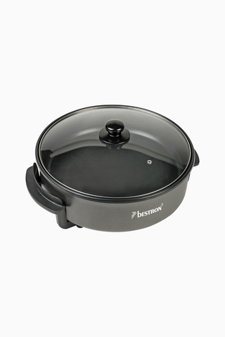 XL Elektrikli Party Pan 32 cm Retro  Yapışmaz Tava 1500 W