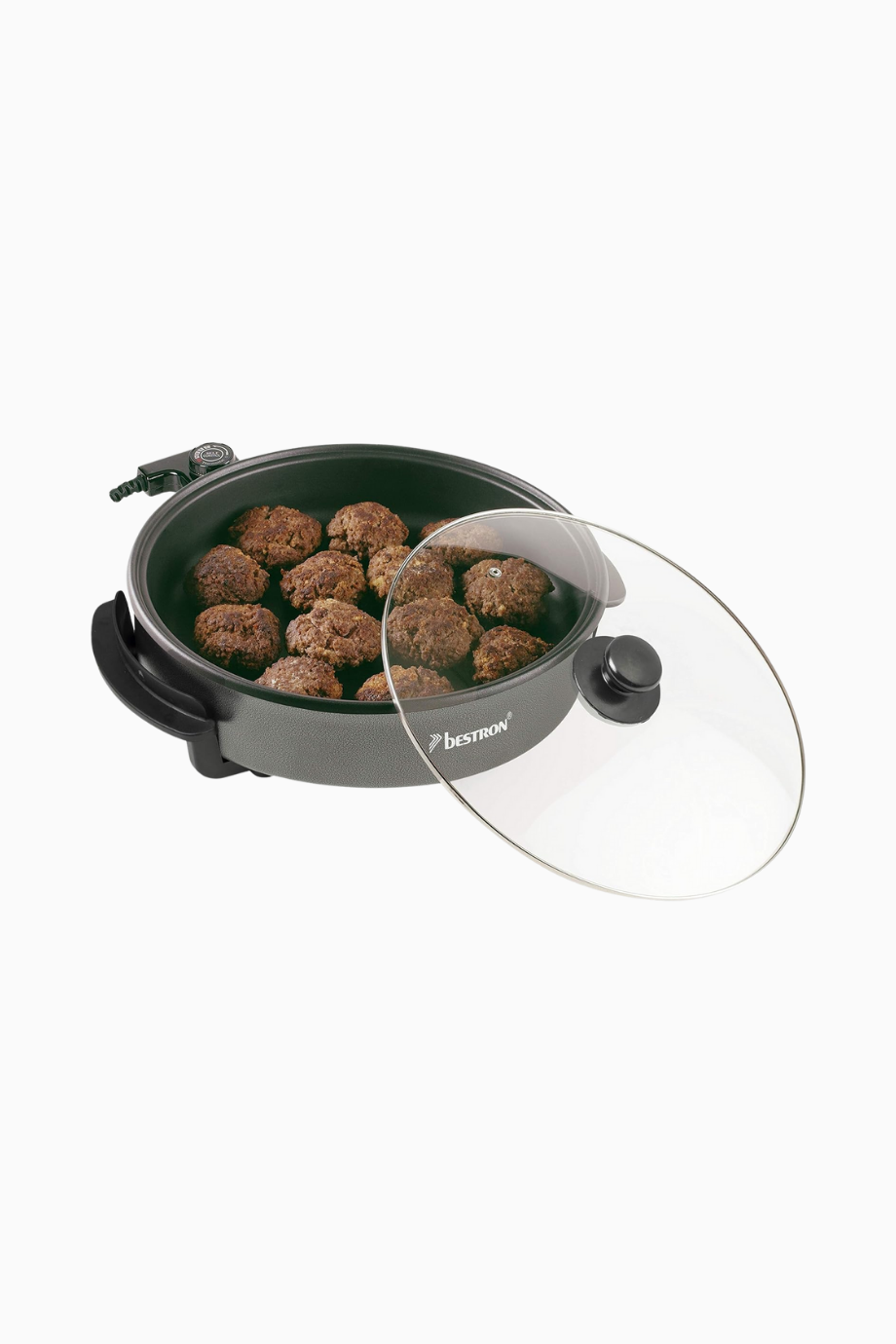 XL Elektrikli Party Pan 32 cm Retro  Yapışmaz Tava 1500 W