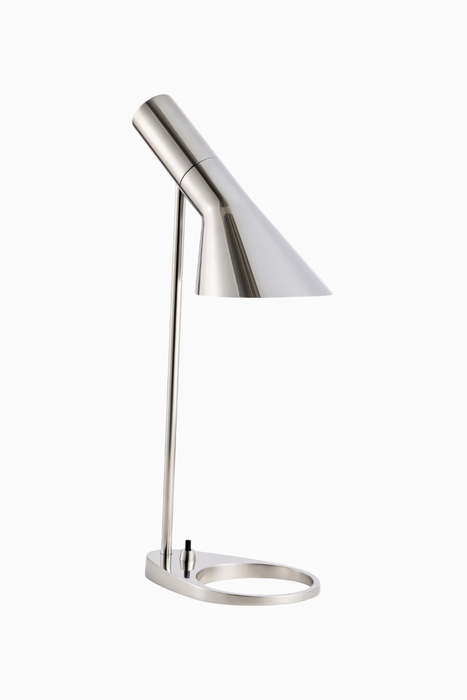 AJ Mini Arne Jacobsen Danimarka Tasarımı, Çelik Masa Lambası Gümüş