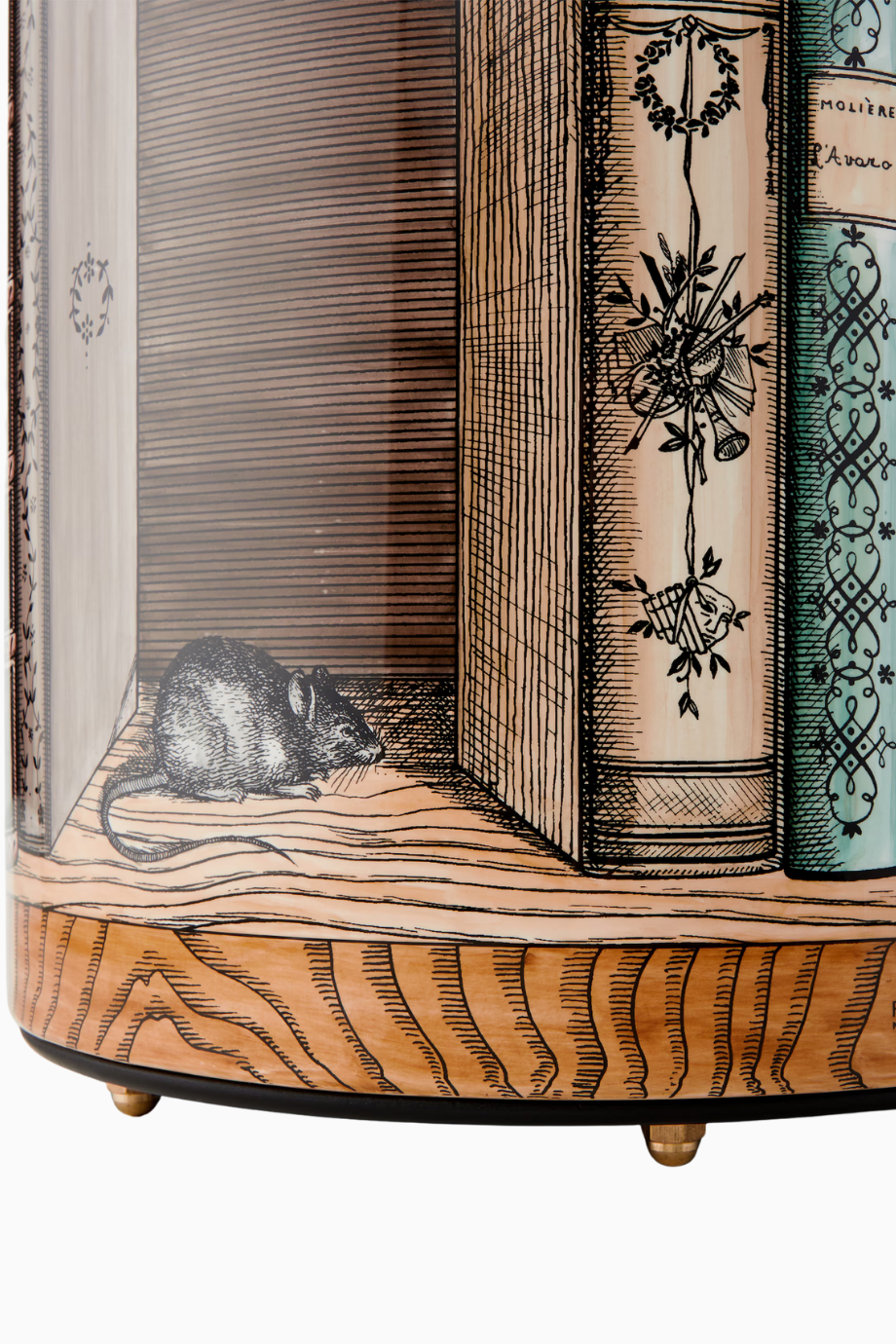 Gatto Con Libri İtalyan Tasarımı Dekoratif Kutu