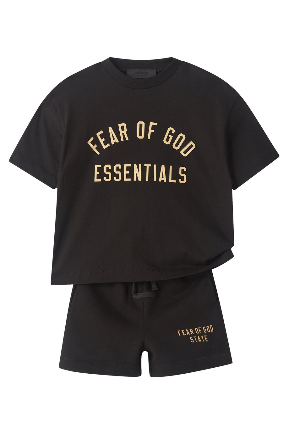 Çocuklar için Şık Jersey Bisiklet Yaka Tişört - Fear of God Essentials