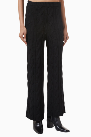 Large Pants, Lüks Yün Triko Geniş Paçalı Modern ve Zamansız Şık Pantolon