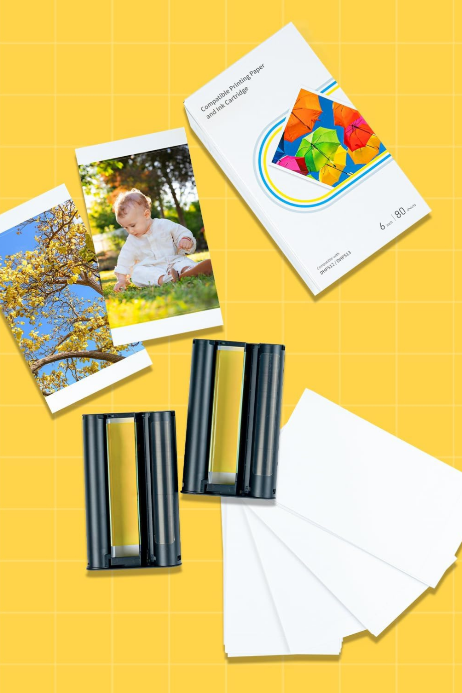 Liene Amber 4"x6" Fotoğraf Kağıdı ve Şerit Seti 80 Yaprak