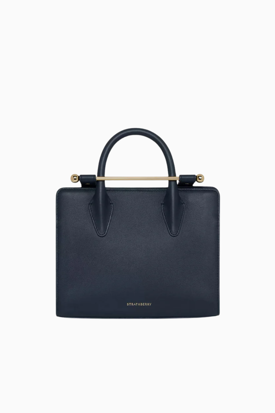 Mini Tote Marine Blue Lacivert Smooth Calf, Deri Top Handle Lüks El ve Omuz Çantası
