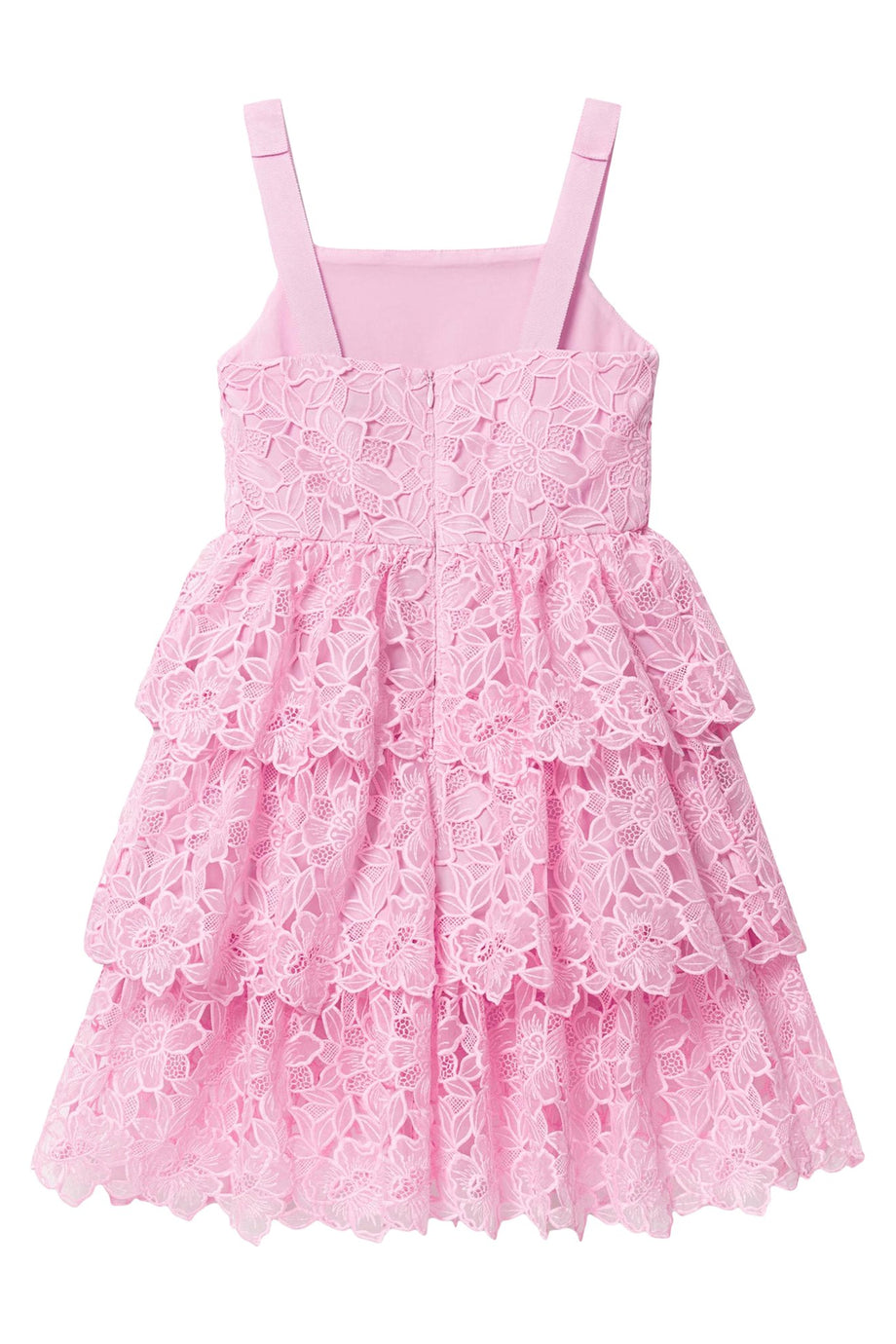 Kız Çocuk Organza Dantel Midi Elbise