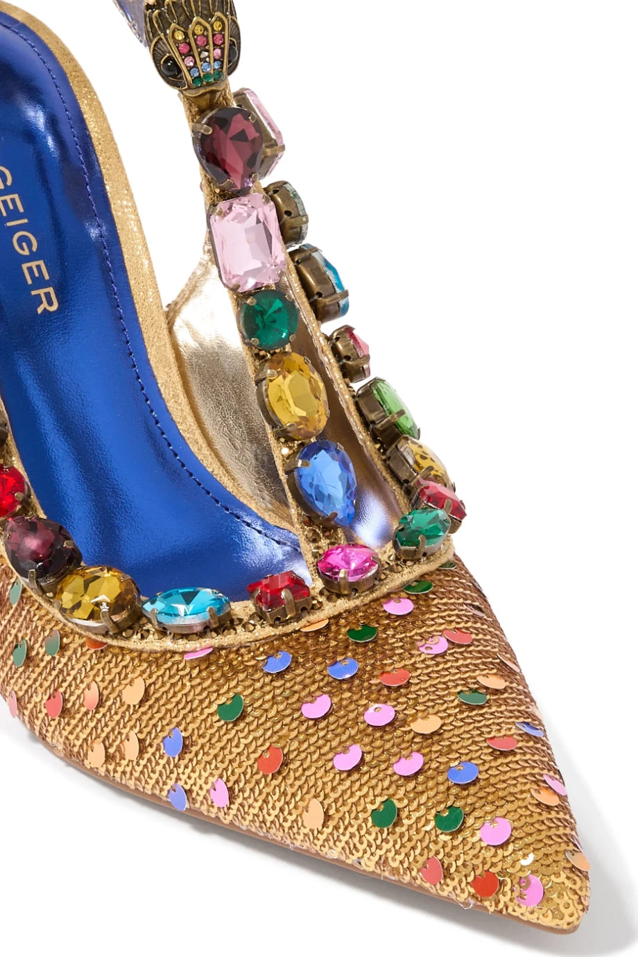 Belgravia Court Payetli Topuklu Lüks Tasarım Kadın Sandalet