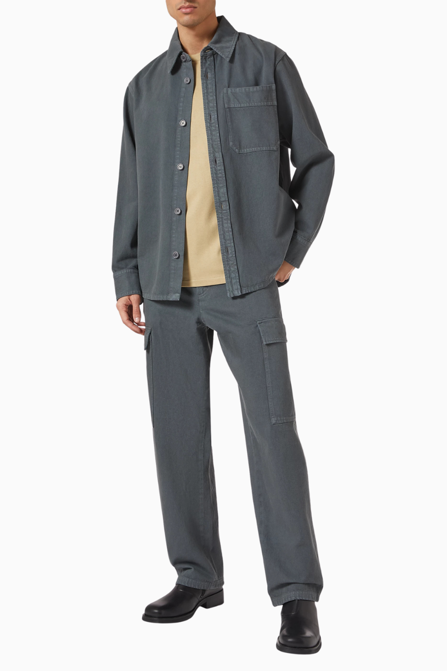 Basile Twill Overshirt Koyu Gri Erkek Gömlek