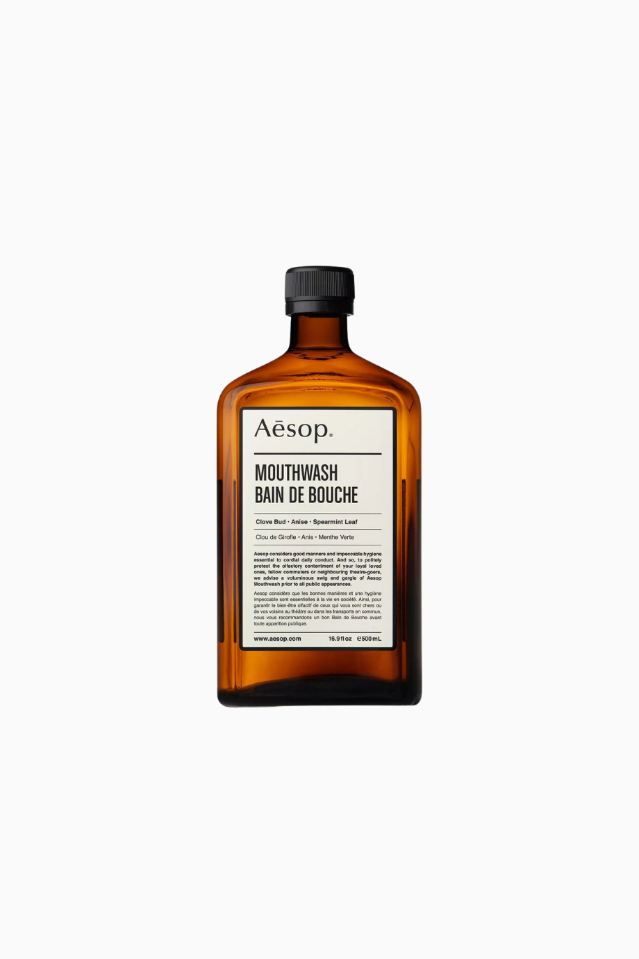 Mouthwash 500ml, Alkolsüz Nane ve Baharatlı Ağız Gargarası