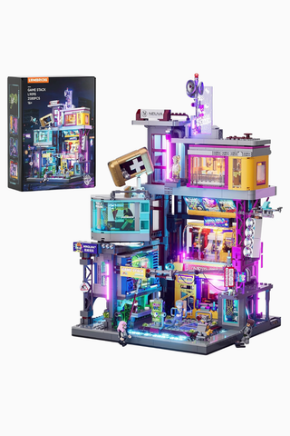 Cyberpunk Arcade Işıklı Yapım Seti 2580 Parça Modüler Koleksiyon Modeli