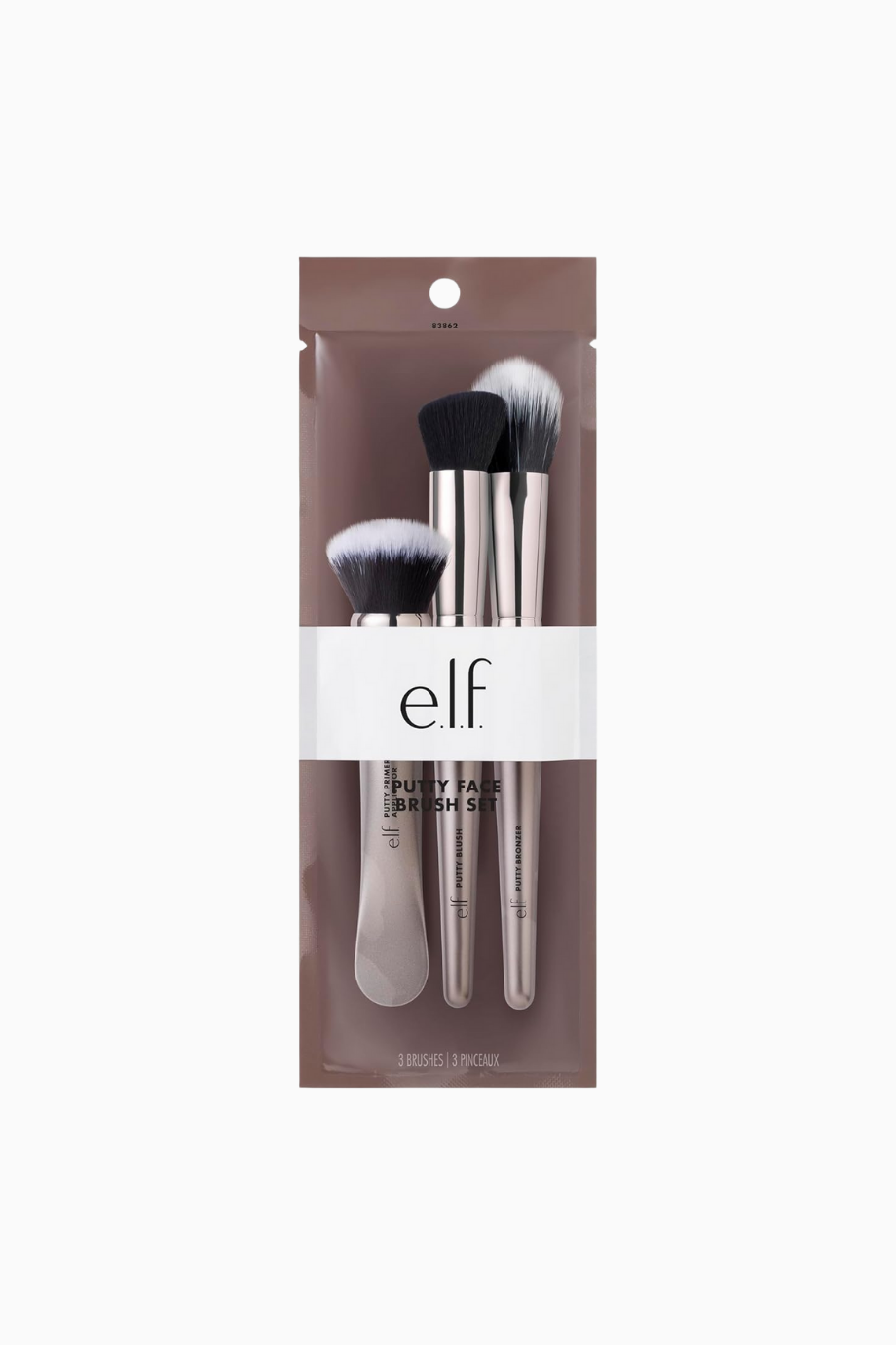 Putty Tools Trio 3 Parça Yüz Makyaj Fırçası Seti, Vegan