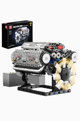 10088 Şeffaf V8 Motor Modeli 535 Parça Yapı Seti