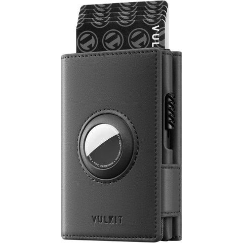 Airtag Uyumlu RFID Cüzdan, Erkekler İçin Deri ve Alüminyum Kredi Kartı Tutucu