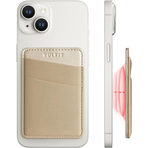 MagSafe Cüzdan, iPhone 15/14/13/12 Uyumlu, Lycra Deri RFID Kartlık,