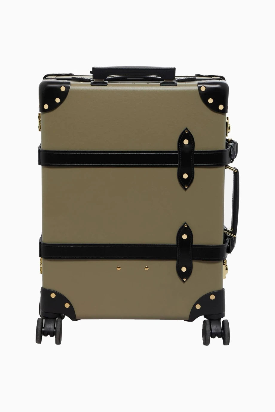 Centenary El İşçiliği Deri Detaylı Tasarım, Kabin Boy Valiz Siyah-Yeşil