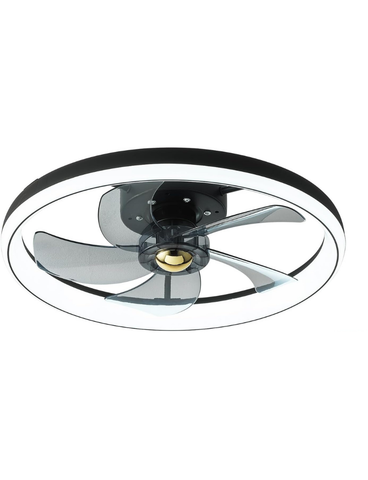 49 cm Modern Alçak Profilli Tavan Vantilatörü, 48W LED Işık, 3 Renkli ve 6 Hız Ayarlı