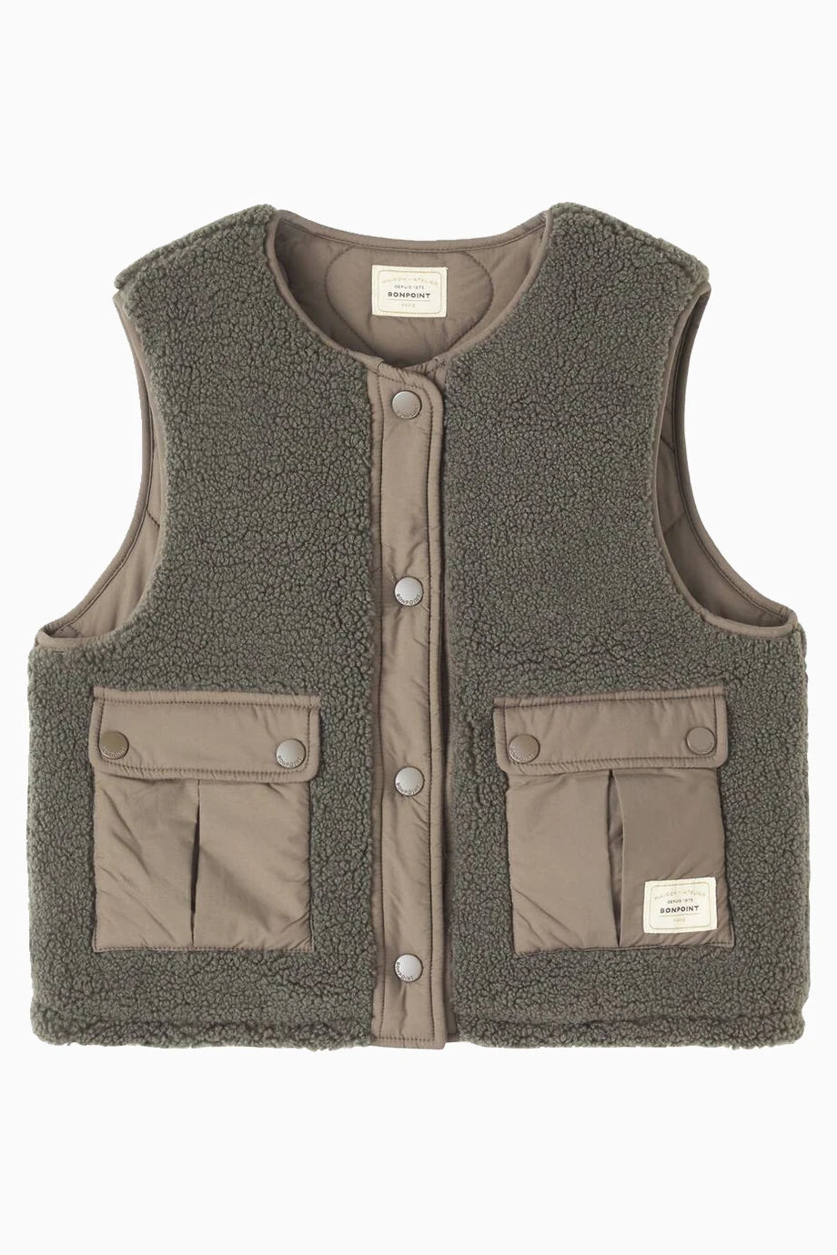 Junior Çift Taraflı Lüks Tasarım Teddy Fleece Çocuk Yelek