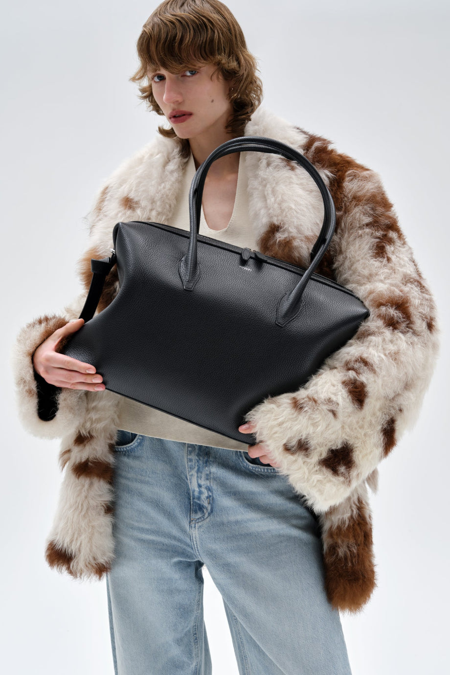 Large Brioche Duffle Pebble %100 Deri, El İşçiliği Lüks İtalyan Omuz ve Seyahat Çantası
