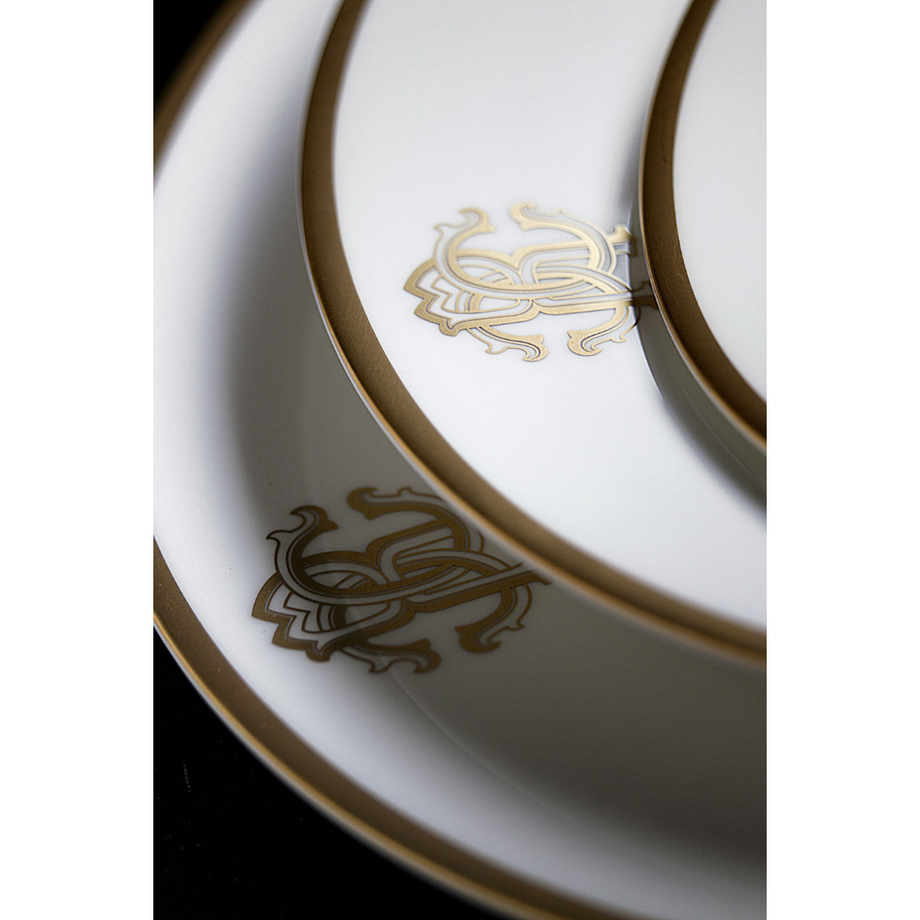 Silk Gold Tereyağı Tabağı, İnce Kemik Çini ve Altın Detaylar