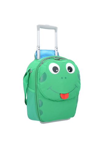 2 Tekerlekli Çocuk Valizi,Yeşil, 40 cm, Hafif ve Fonksiyonel El Bagajı