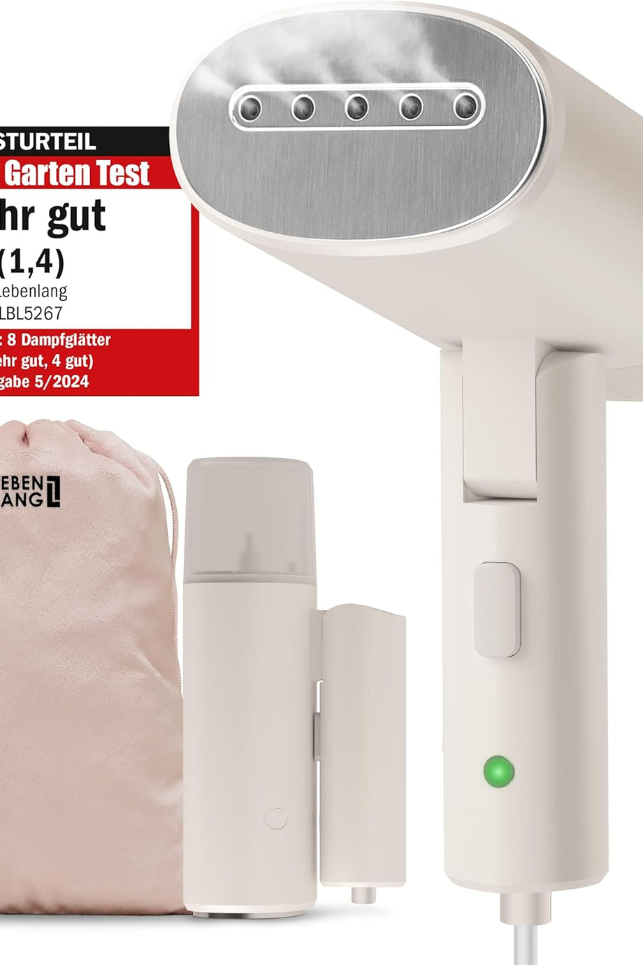 Seyahat Buharlı Düzleştirici, 900W, Katlanabilir, 120ml Su Kabı, Seyahat Seti Dahil
