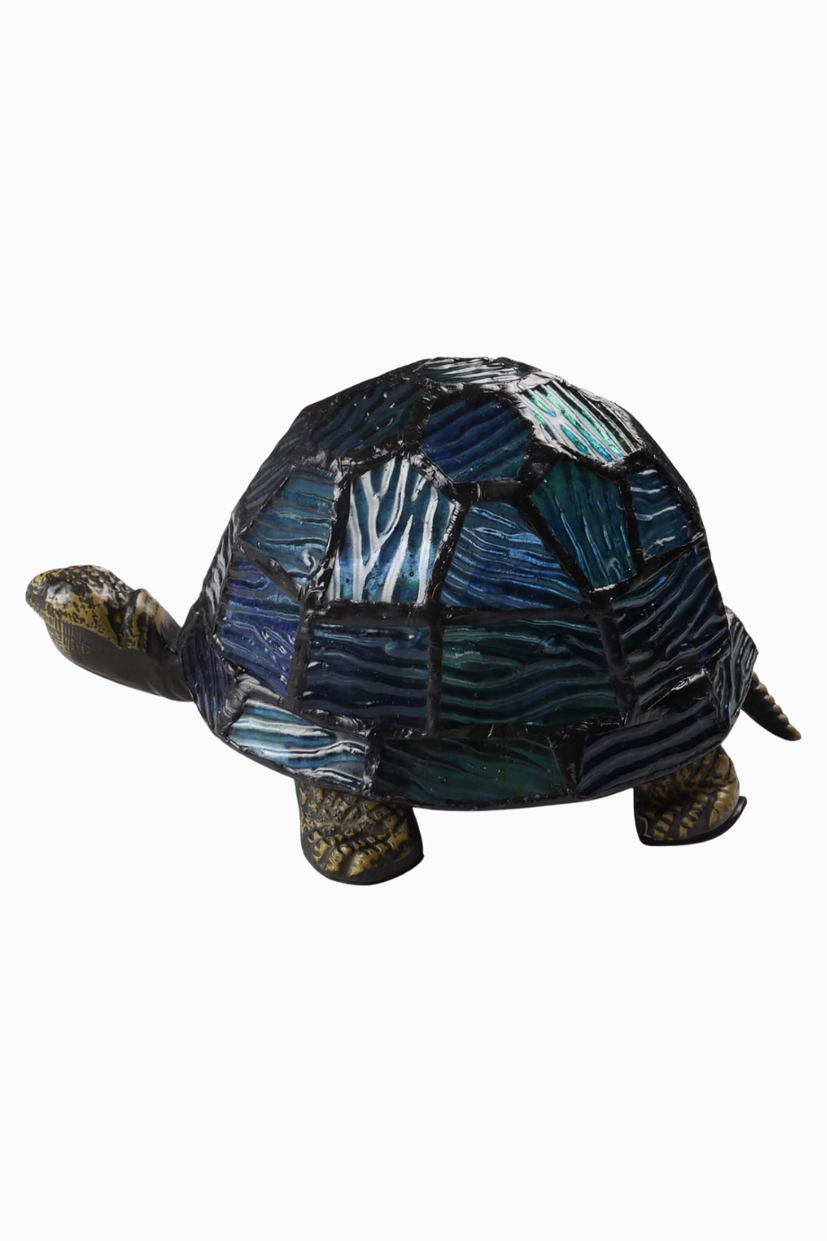 El Yapımı Kaplumbağa Tiffany Style Vitray Masa ve Gece Lambası