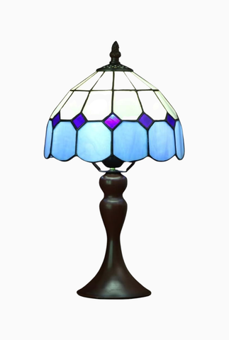El Yapımı Mediterranean Tiffany Style Masa Lambası 15 İnç