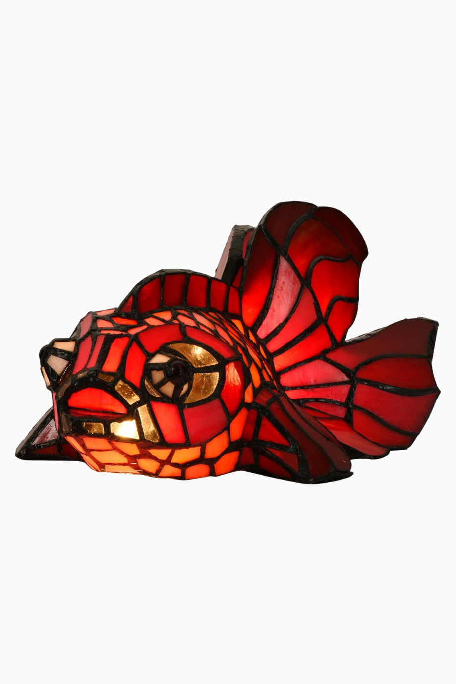 El Yapımı Goldfish Tiffany Style Vitray Dekoratif Gece Lambası