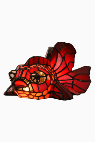 El Yapımı Goldfish Tiffany Style Vitray Dekoratif Gece Lambası
