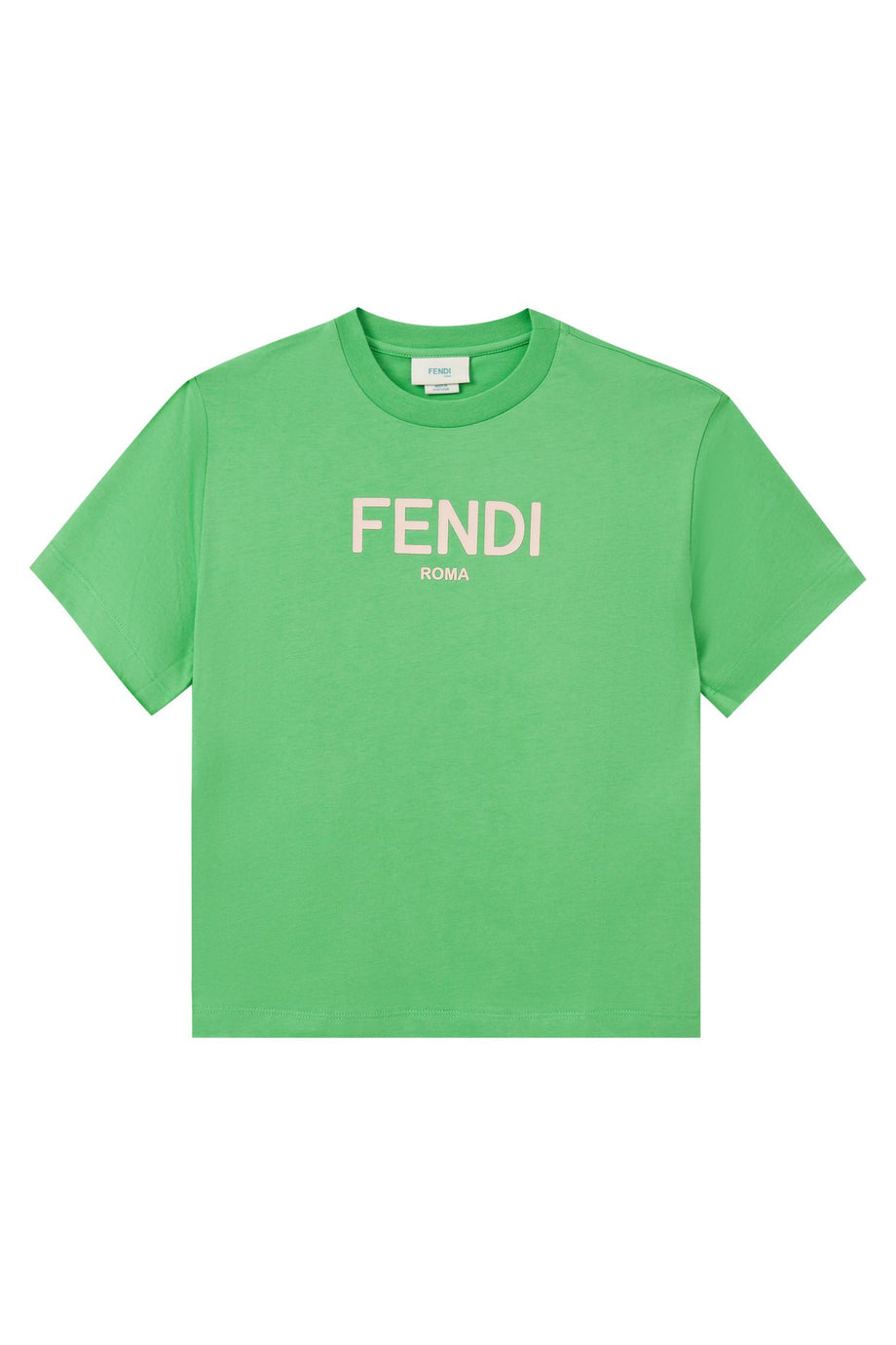 Günlük Rahatlık Sunan Fendi Logo Tişört - Yeşil