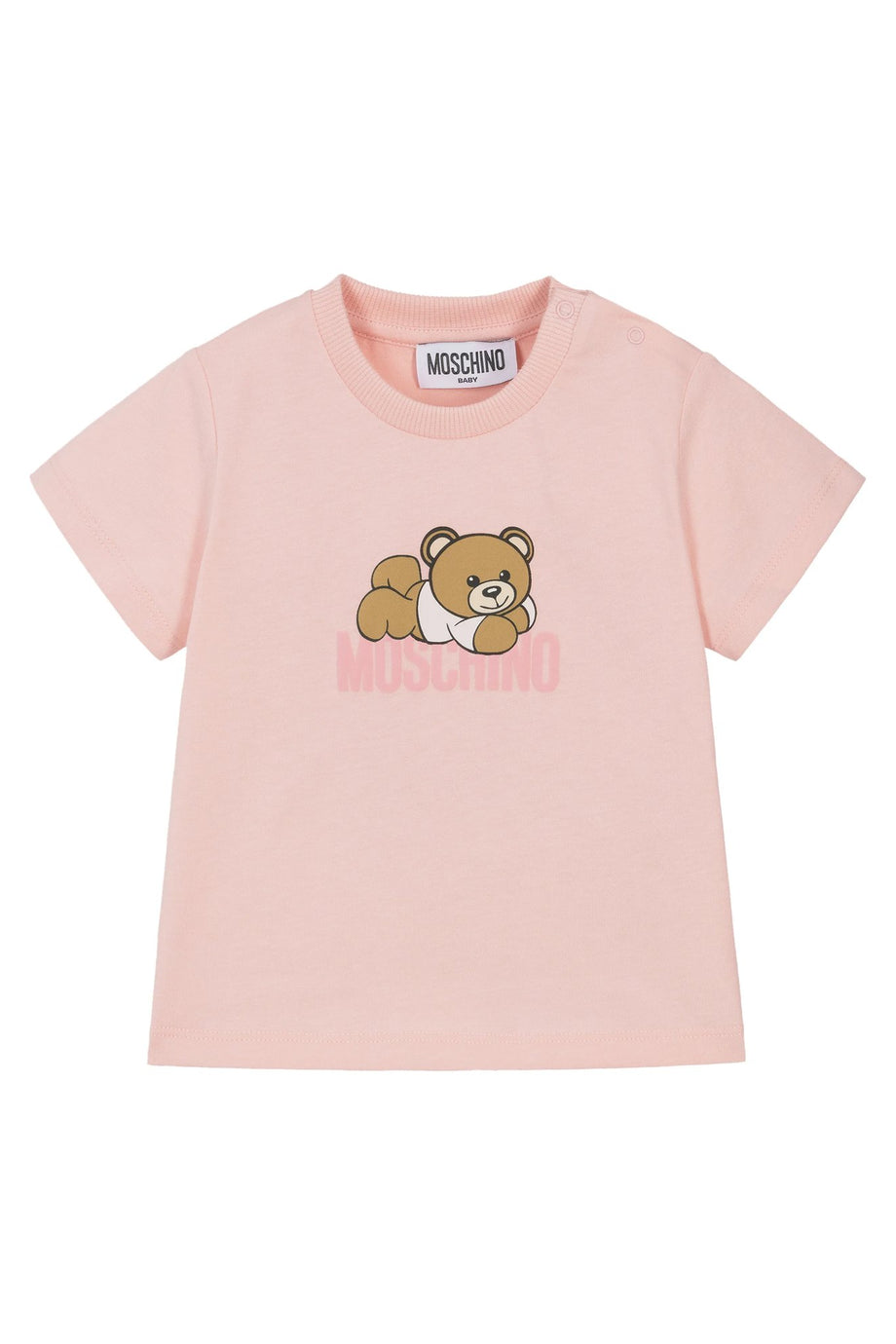 Bebek Peluş Ayı Tişört - Açık/Pastel Pembe