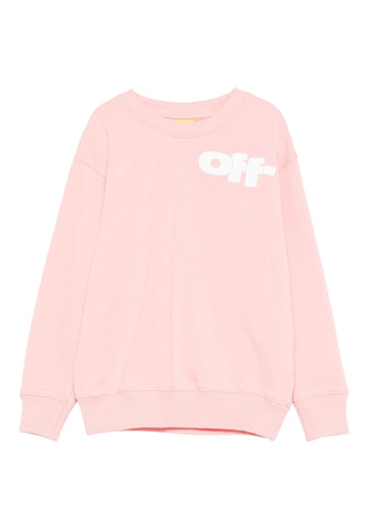 Çocuklar için Logo Yuvarlak Yaka Sweatshirt - Off-White