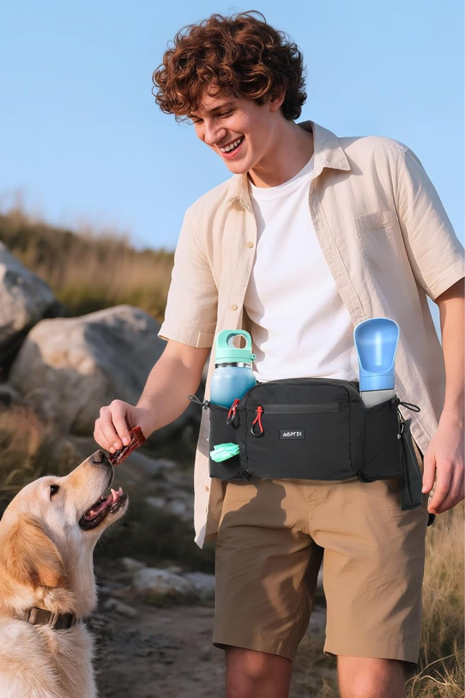 Köpek Ödül Maması Bel Çantası ve Gezdirme Çantası
