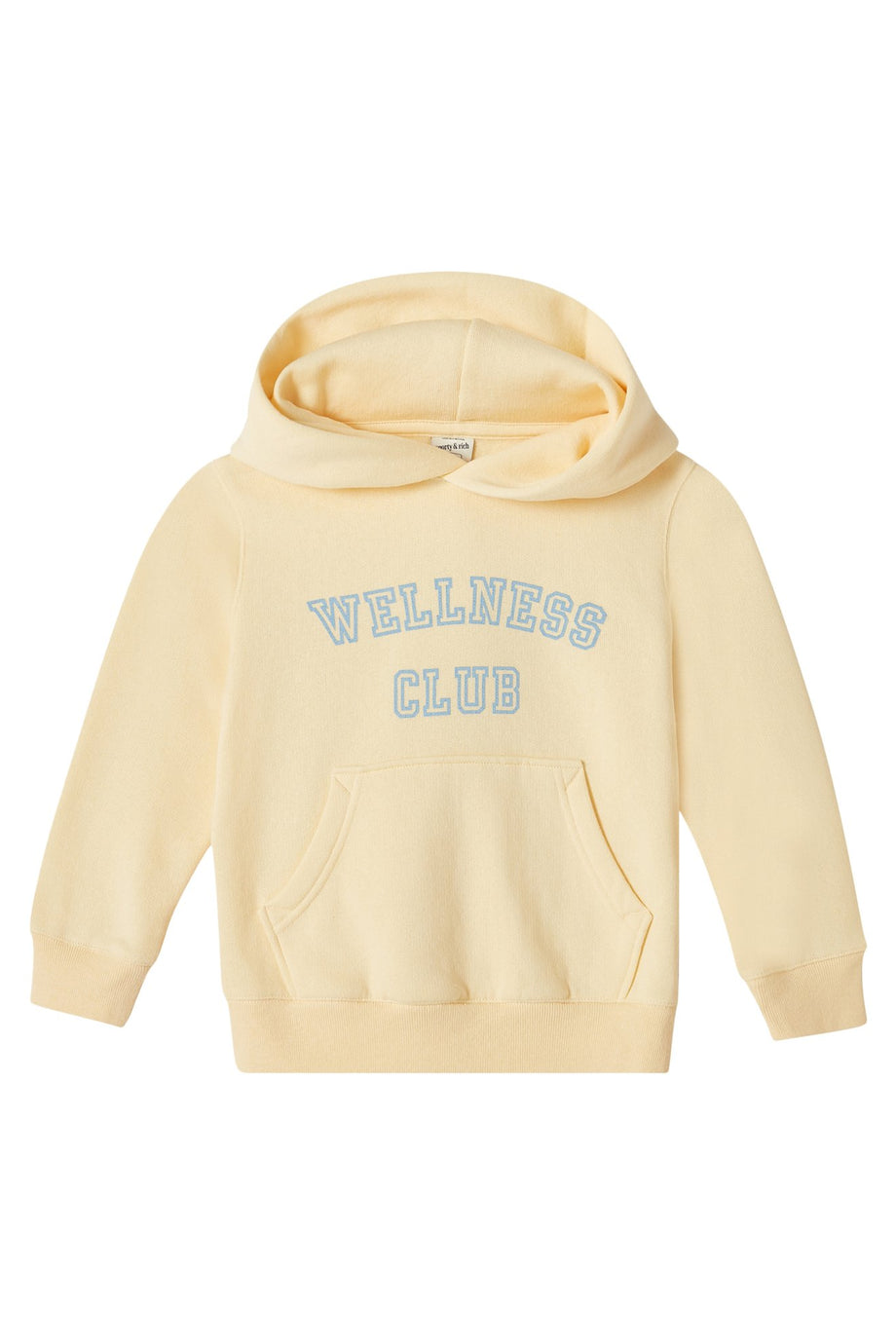 Çocuklar İçin Wellness Club Kapşonlu Sweatshirt - Badem/Mavi