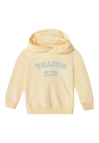 Çocuklar İçin Wellness Club Kapşonlu Sweatshirt - Badem/Mavi