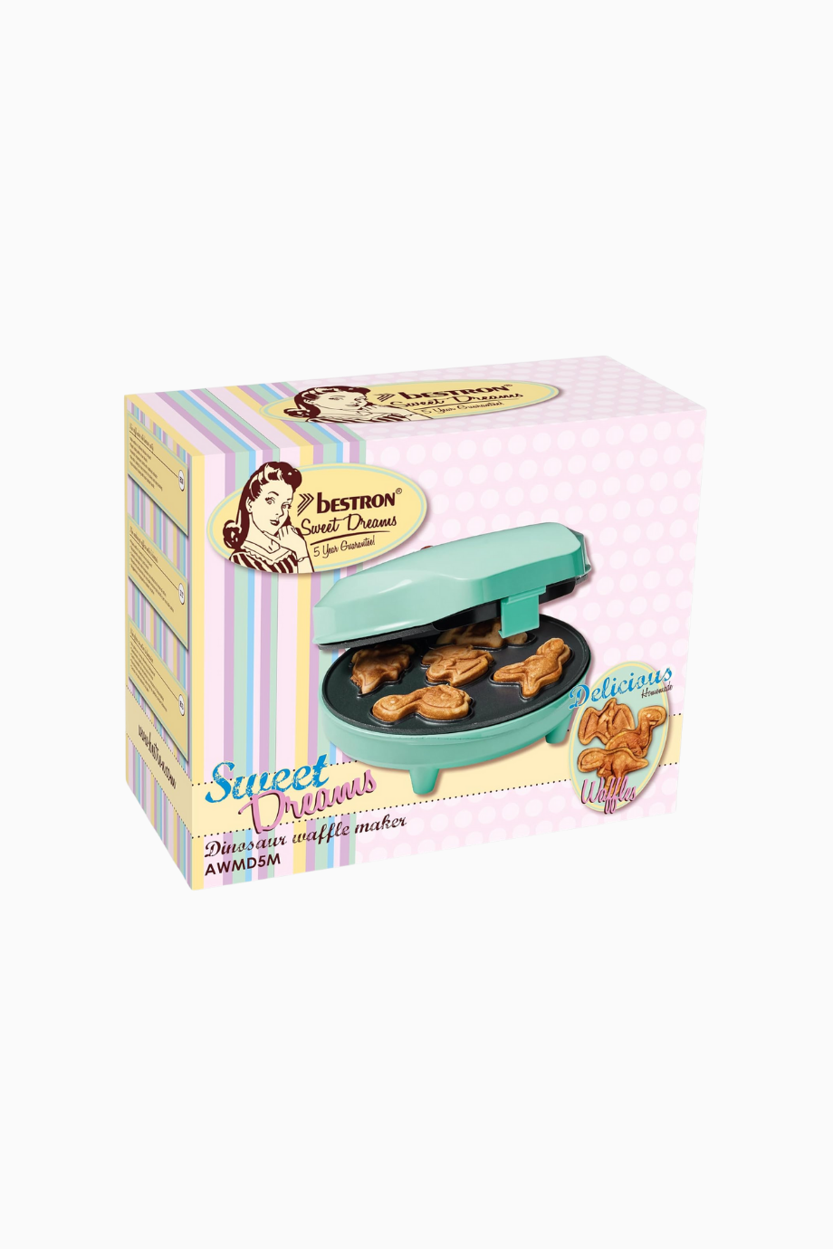 Mini Dino Cookies Retro  Waffle Makinesi 700 W