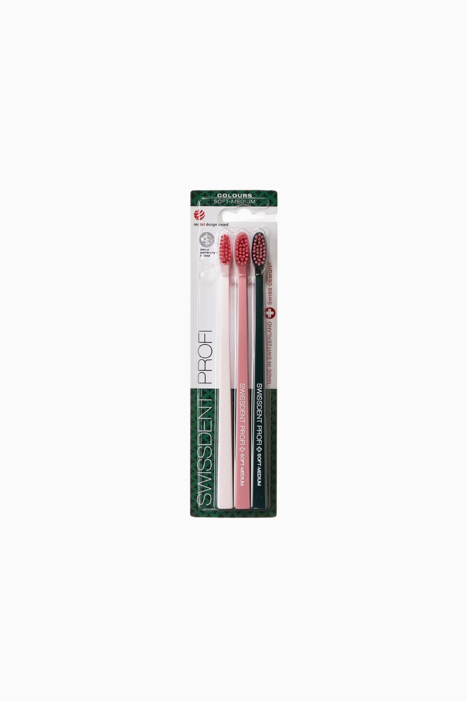 PROFI COLOURS 3’lü Diş Fırçası Seti, Soft-Medium, Küçük Başlıklı