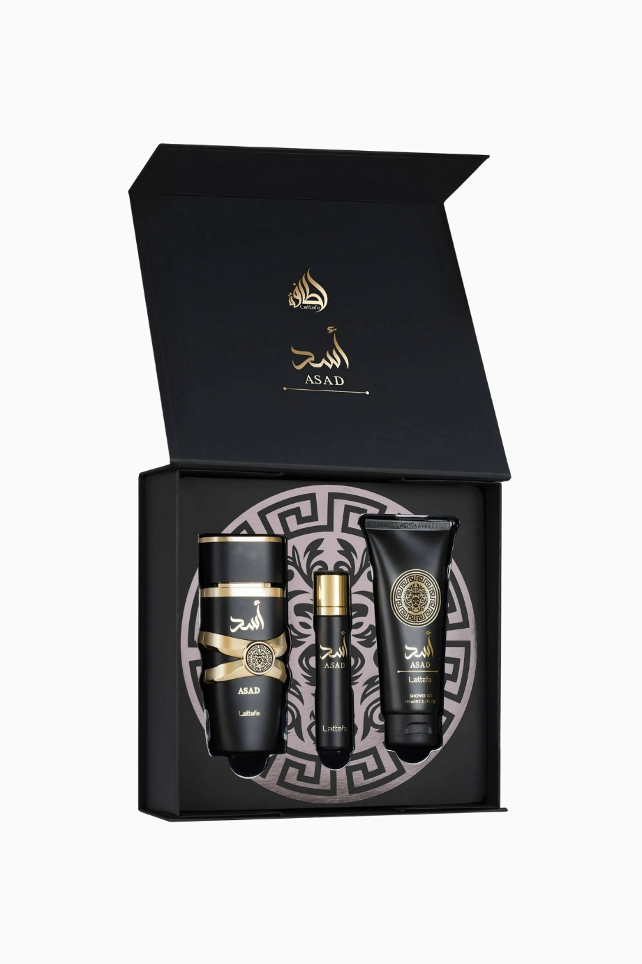 Asad Gift Set Baharatlı-Odunsu EDP Erkek Parfüm 100 ml-12 ml Mini Parfüm-Duş Jeli Hediye Seti
