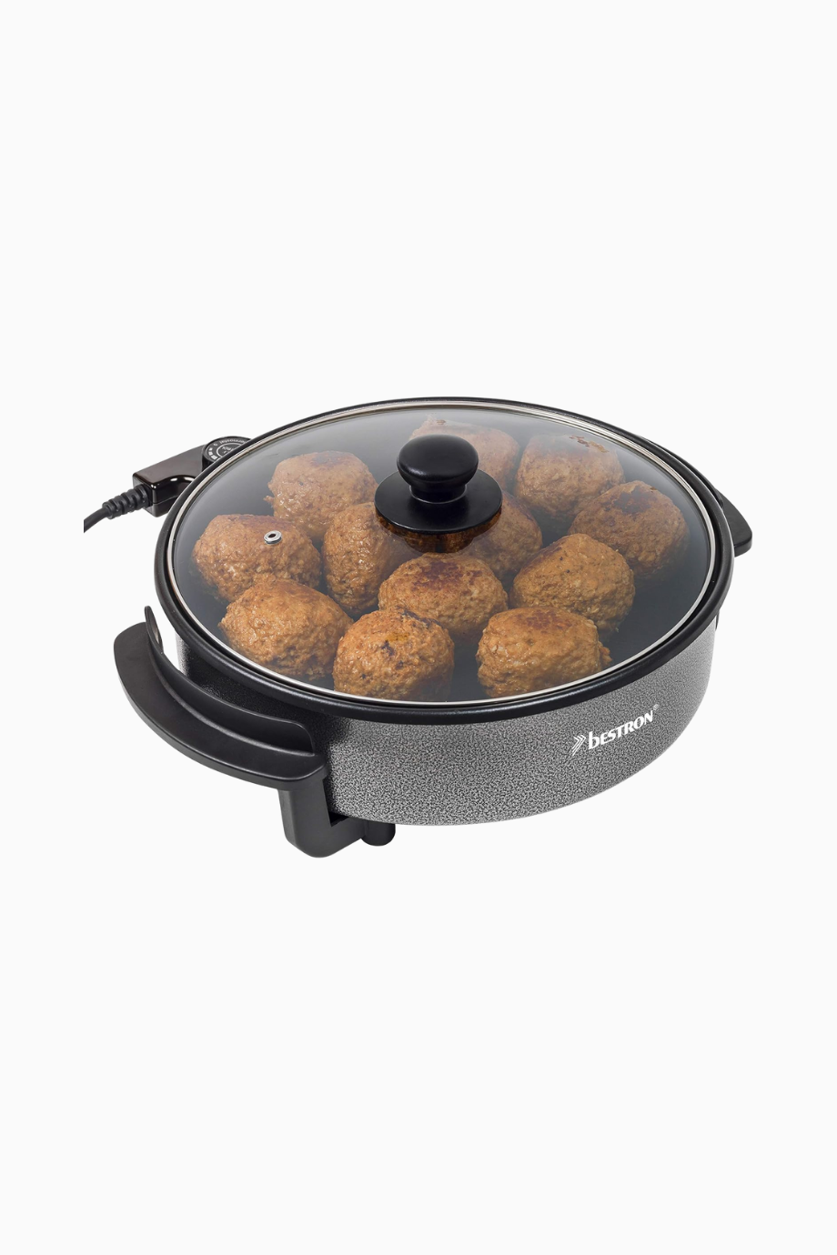 Elektrikli Party Pan 28,5 cm Retro Yapışmaz Tava 1500 W