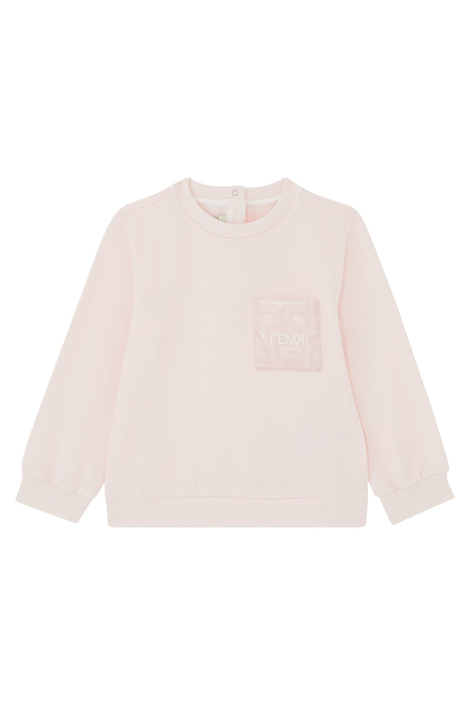 Çocuklar İçin Logolu Cep Detaylı Sweatshirt - Açık Pembe