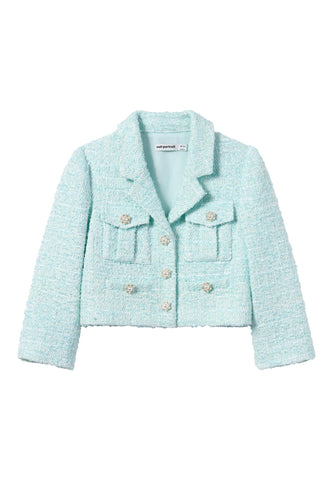 Çocuk Boucle Ceket - Pastel Renk
