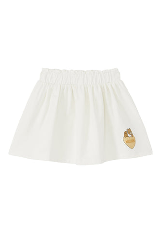 Çocuklar İçin Teddy Kalp Desenli Mini Etek
