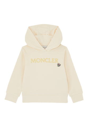 Çocuklar için Nakışlı Pamuklu Kapüşonlu Sweatshirt