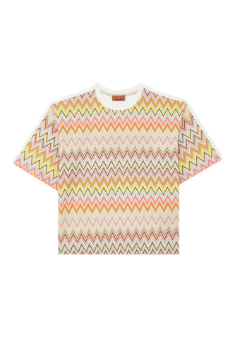Çocuklar için Zigzag Desenli T-Shirt