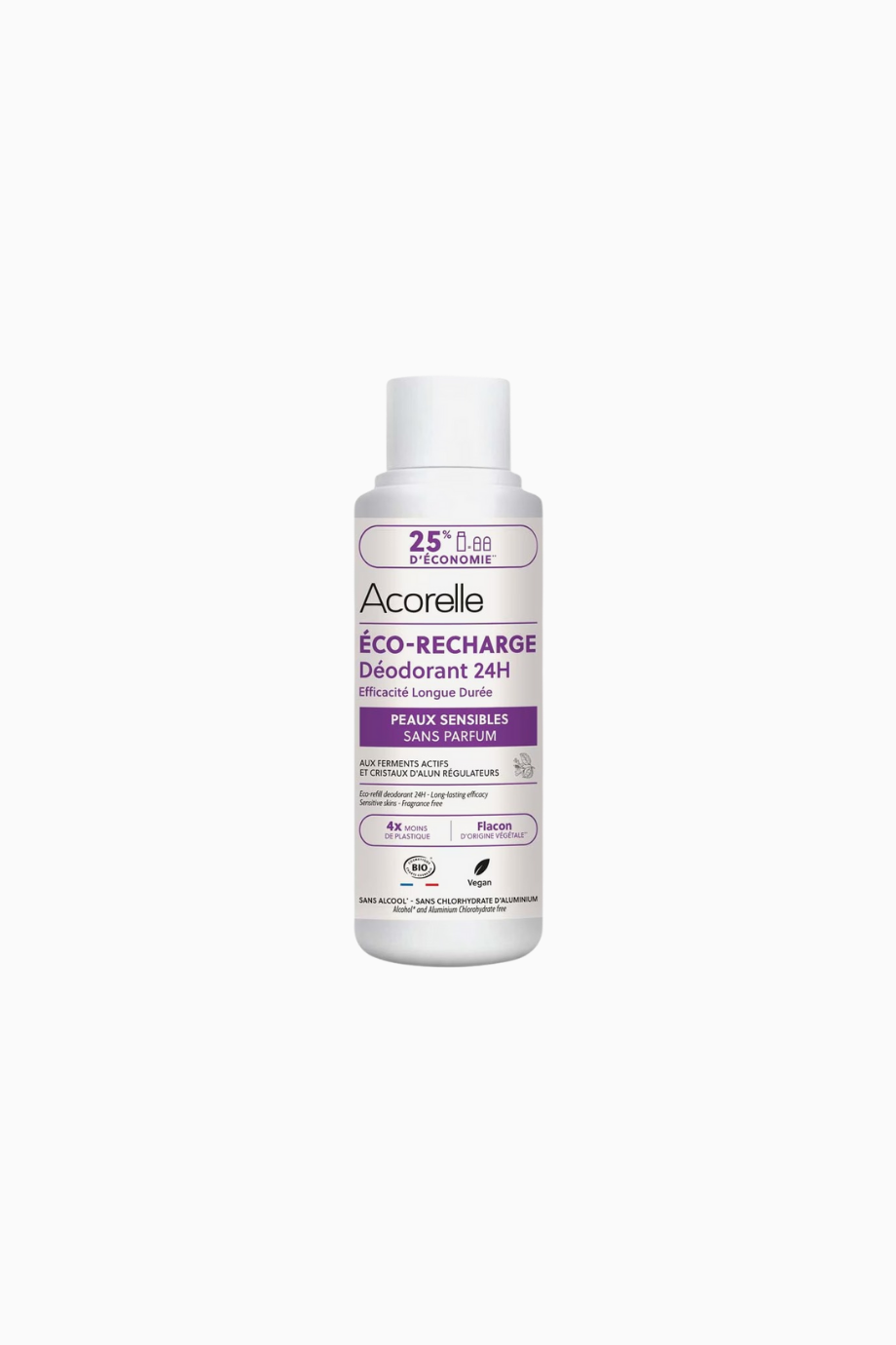 Deo Roll-On Hassas Ciltler İçin, 24 Saat Etkili, Parfümsüz Doğal Deodorant