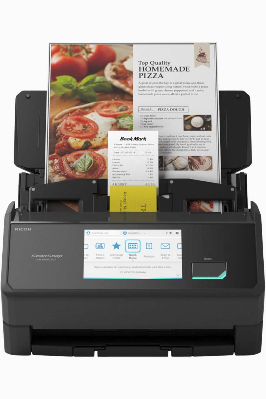 iX2500 Dubleks Tarayıcı, 45 sy/dk, 100 ADF, 600 DPI, Wi-Fi, USB