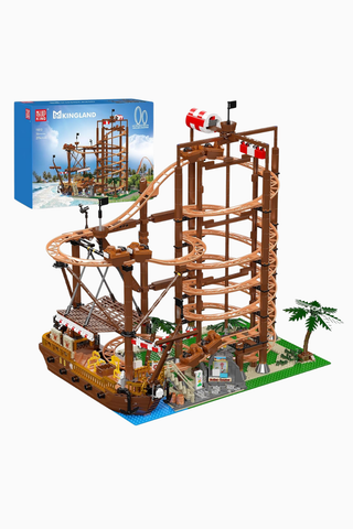 Korsan Temalı Roller Coaster Yapım Seti 2174 Parça Eğlence Parkı Modeli