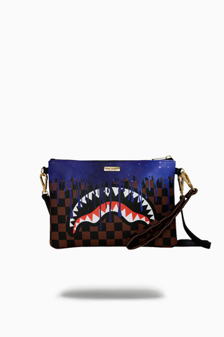 Lost in Space Drip Crossover Clutch, Unisex Lüks Deri El Çantası, Sınırlı Sayıda