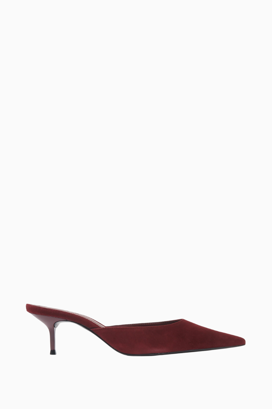 63mm Topuklu Süet Point-toe Mules, Günlük ve Gece Zarafeti